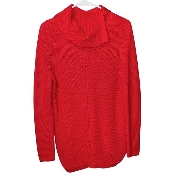 Talbots Red Split Cowl Neck Ribbed Sweater - Small, Women’s - Picture 1 of 11